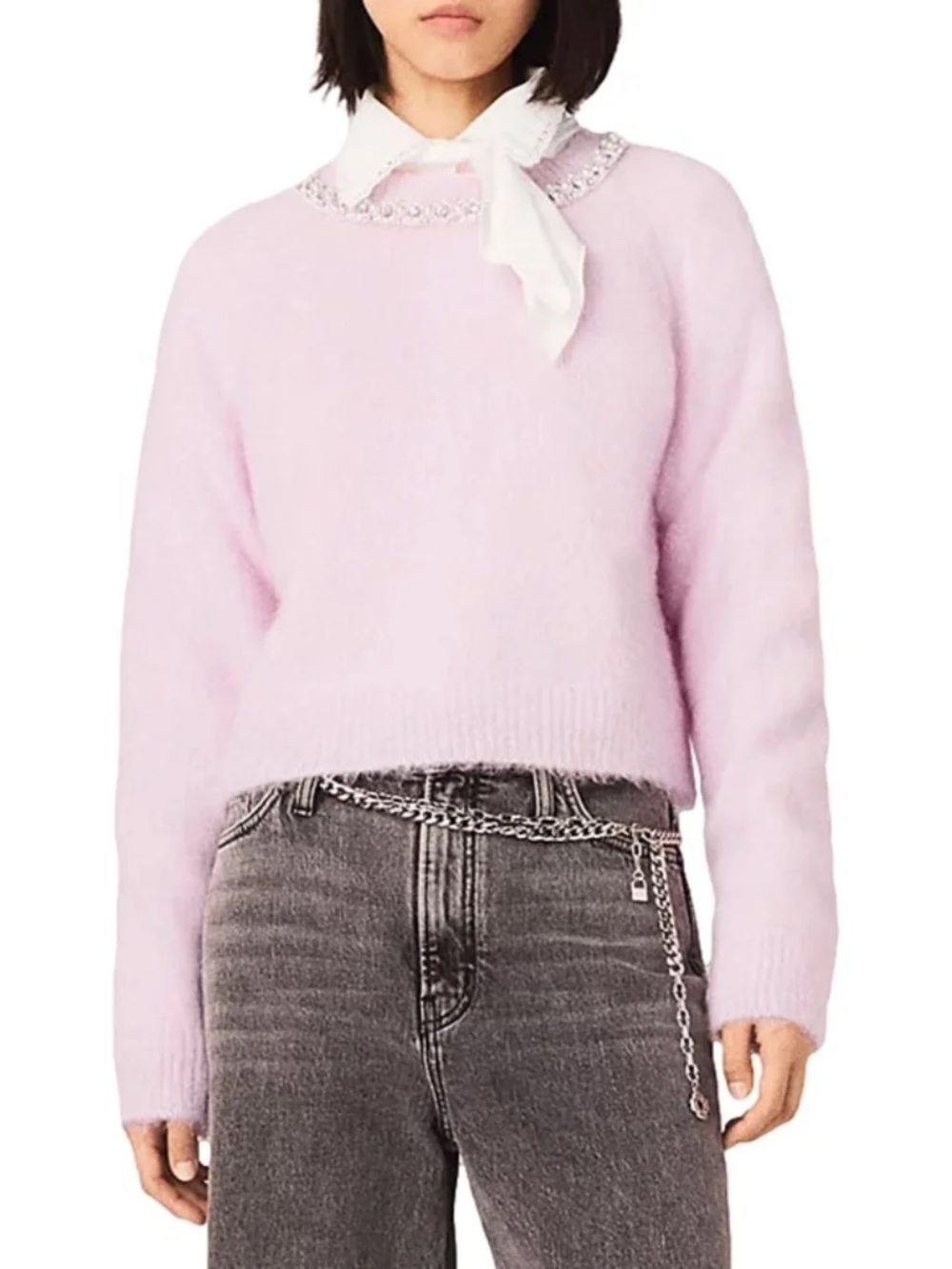 Mida Jewelry Collar Sweater